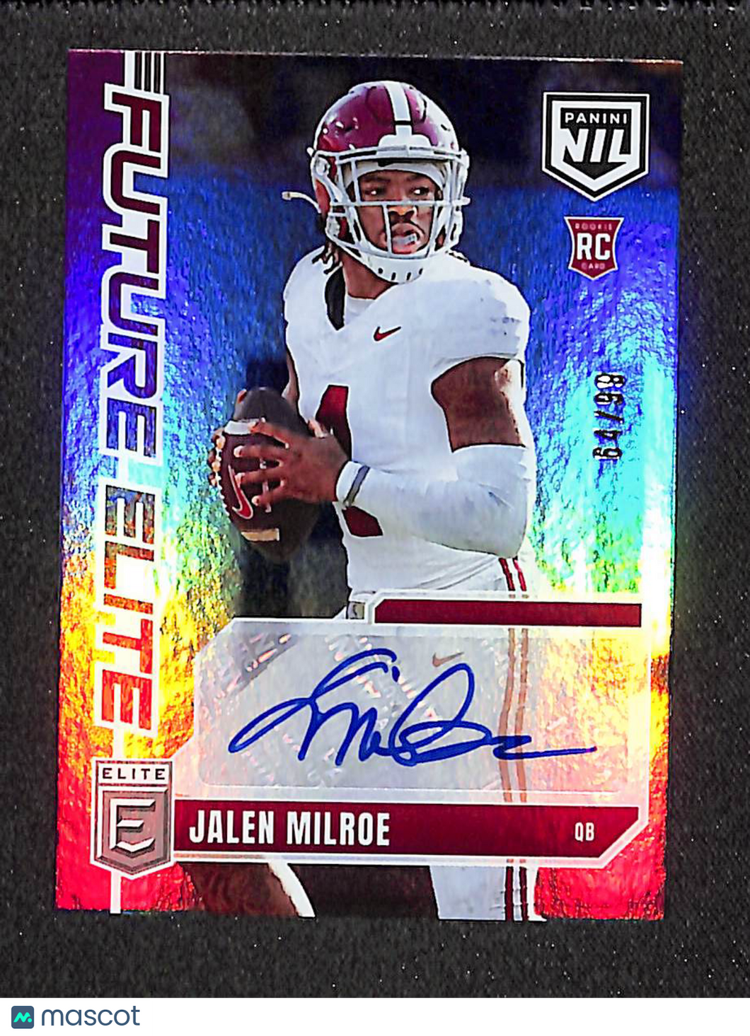 Jalen Milroe 2025 Panini Donruss Elite Future Elite Purple #FE-JME /99