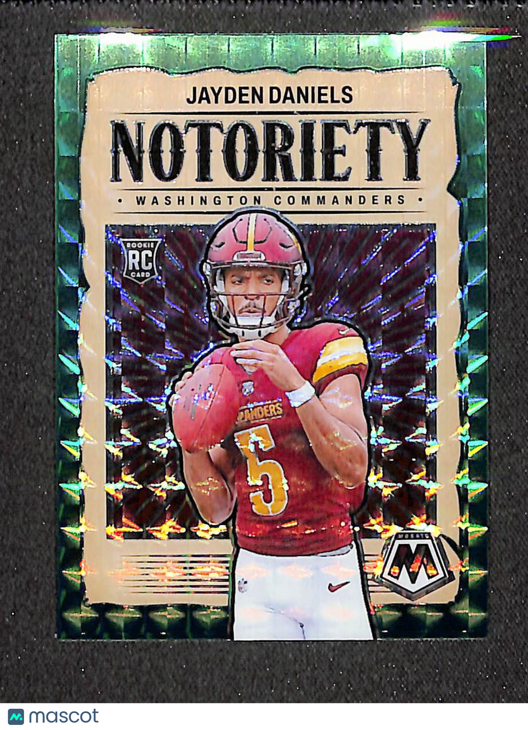 Jayden Daniels 2024 Panini Mosaic Football Notoriety Green Mosaic #19