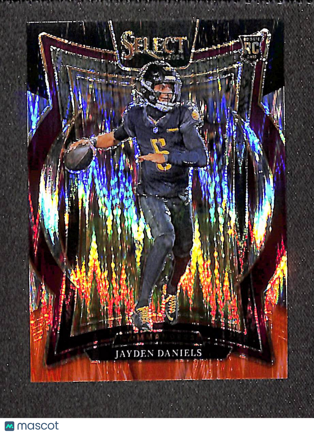 Jayden Daniels 2025 Panini Select Football Black & Orange Prizm Shock #26