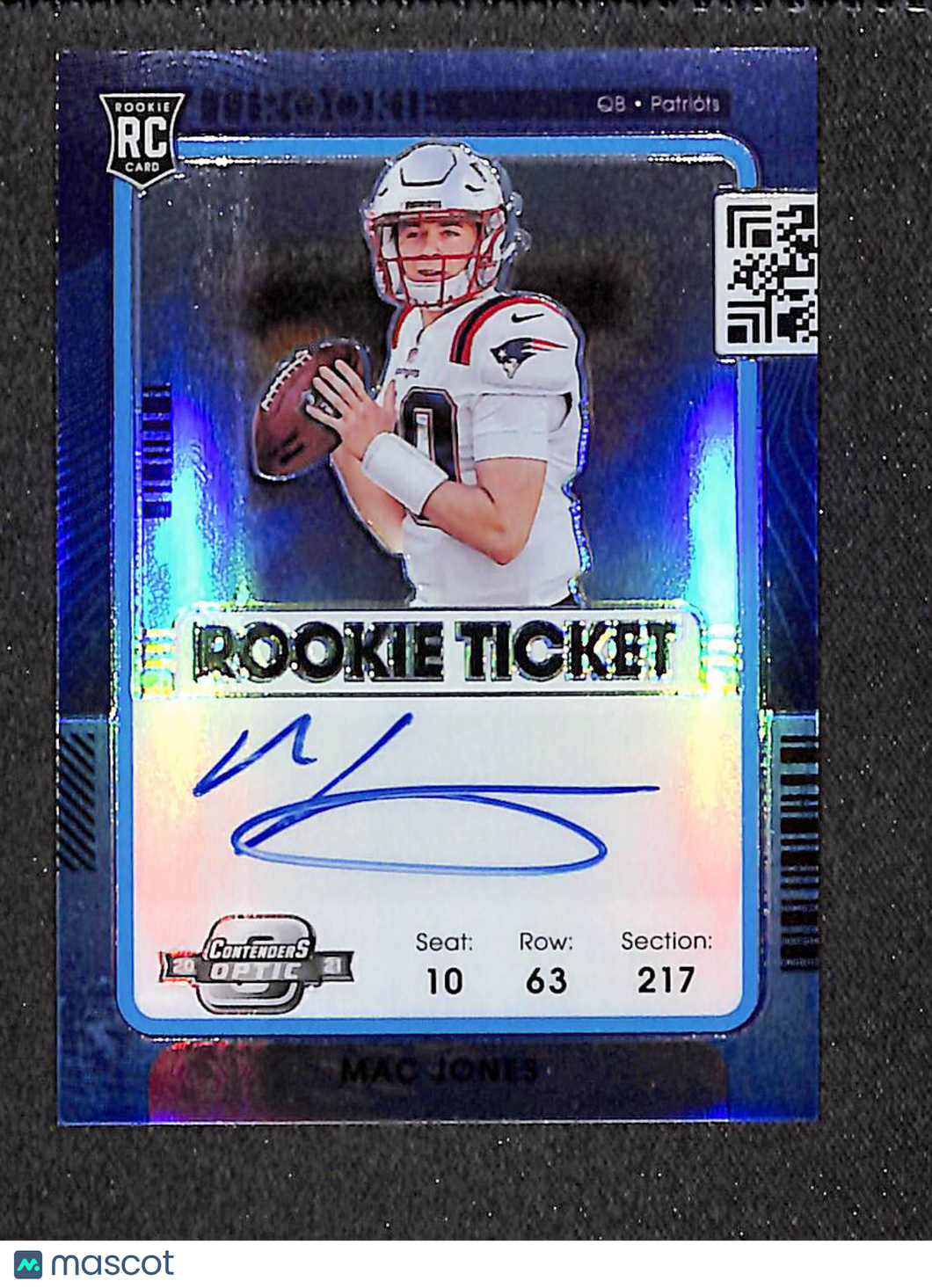 Mac Jones 2021 Panini Contenders Optic Rookie Ticket Teal #109B /35