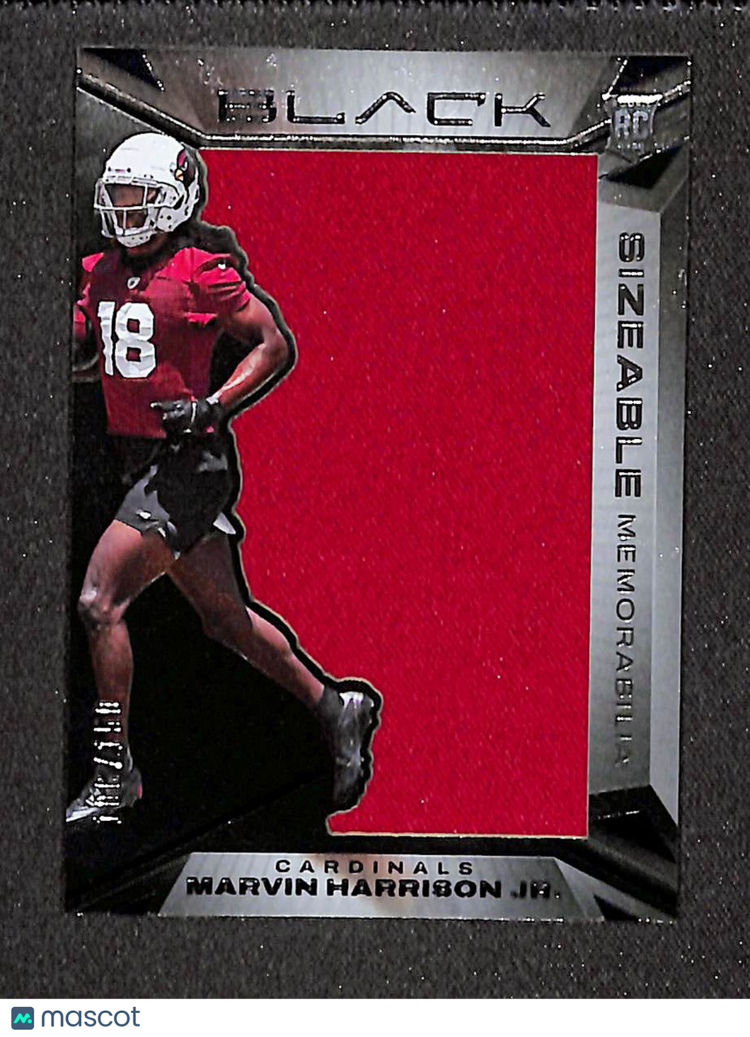 Marvin Harrison Jr. 2024 Panini Black Sizeable Rookie Memorabilia #SR-MHJ /150