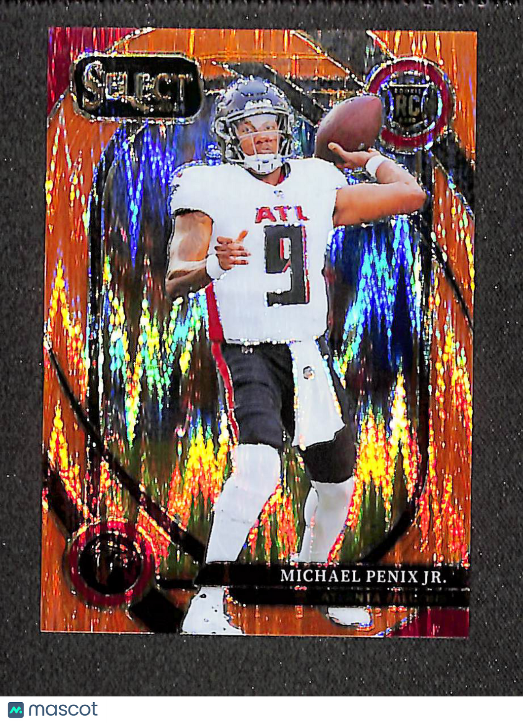 Michael Penix Jr. 2025 Panini Select Football Orange Prizm Shock #235 /399