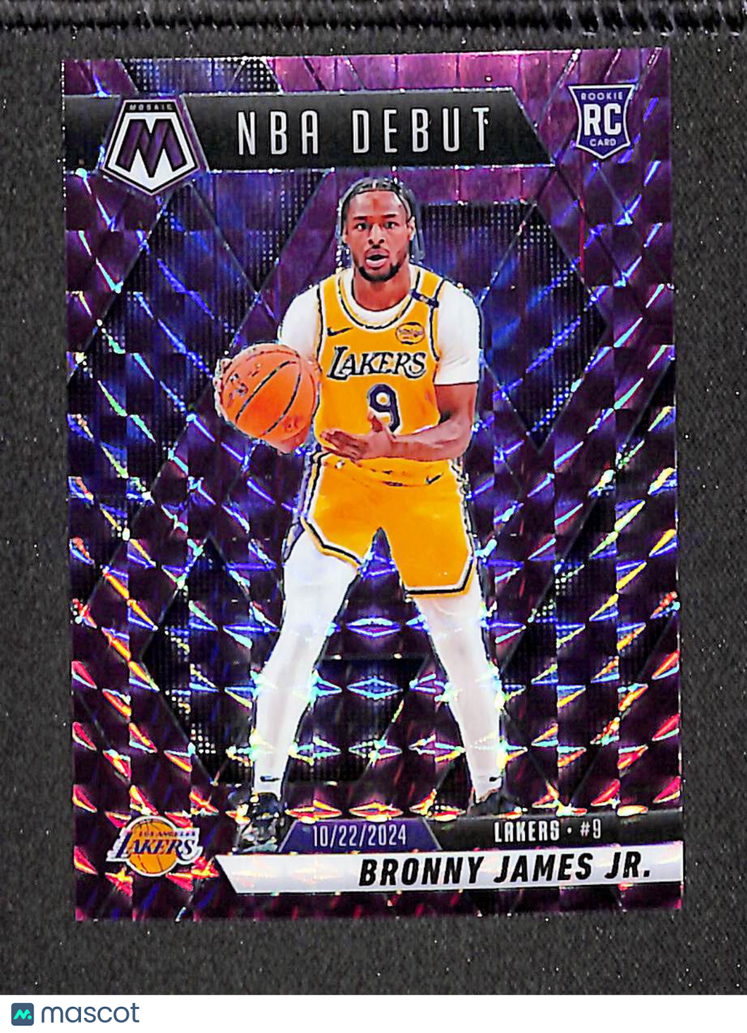 Bronny James Jr. 2024-25 Panini Mosaic NBA Debut Purple Mosaic #262 /99