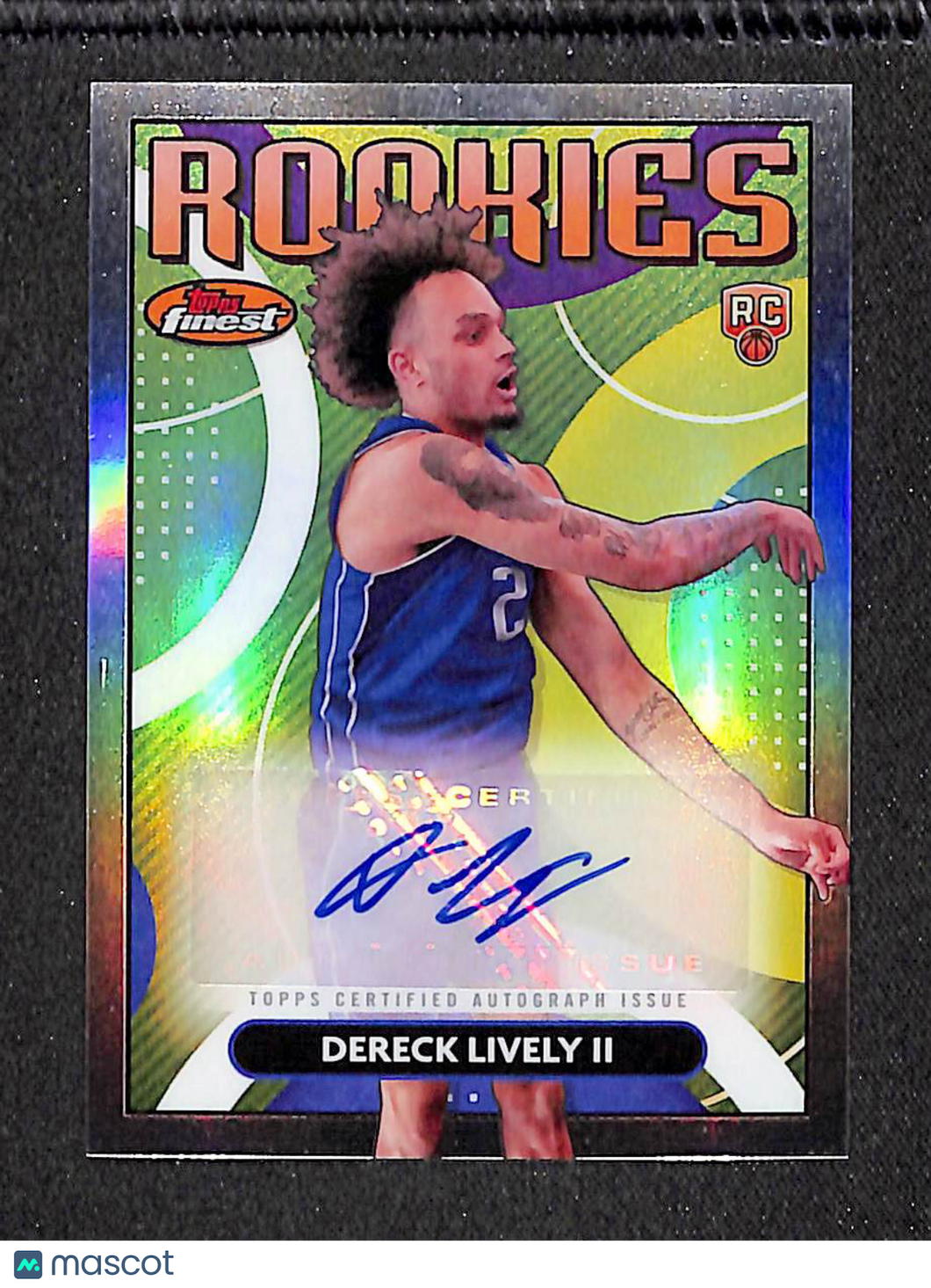 Dereck Lively II 2023/24 Topps Finest Rookies Autograph Refractor #RFA-DLII RC