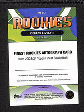 Load image into Gallery viewer, Dereck Lively II 2023/24 Topps Finest Rookies Autograph Refractor #RFA-DLII RC
