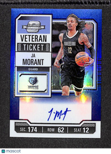 Load image into Gallery viewer, Ja Morant 2023-24 Panini Contenders Optic Veteran Ticket Blue #VT-JAM /25
