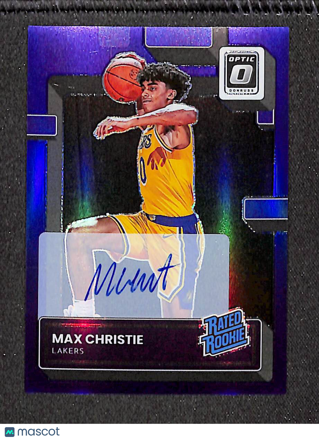 Max Christie 2022-23 Panini Donruss Optic Rated Rookies Signatures Purple #233