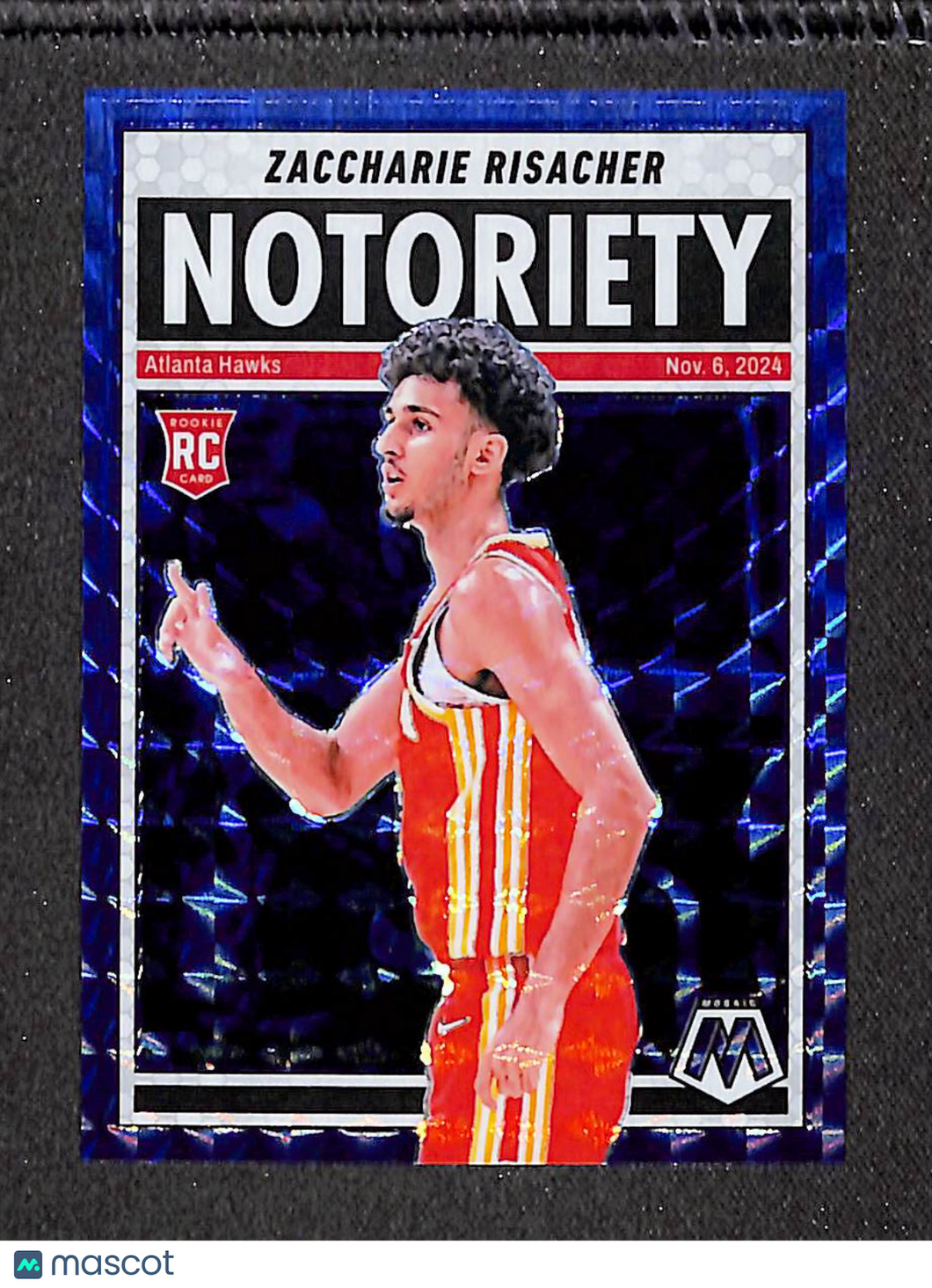 Zaccharie Risacher 2024-25 Panini Mosaic Notoriety Blue #10 /199