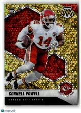Load image into Gallery viewer, Cornell Powell 2021 Panini Mosaic No Huddle Gold #340 /10
