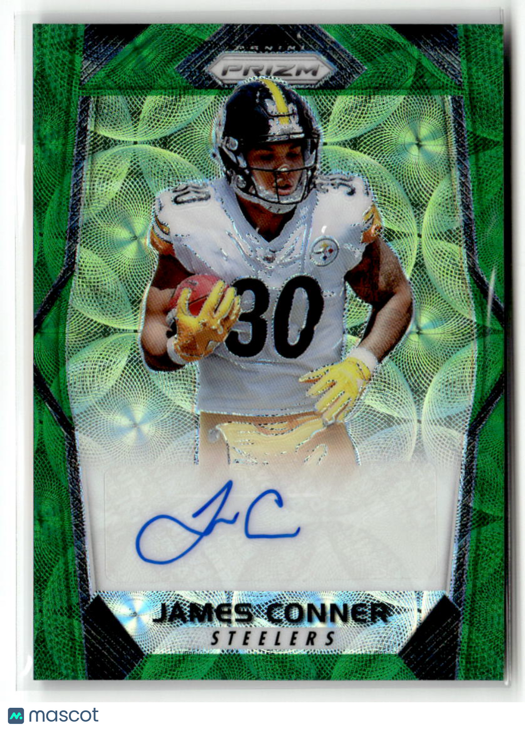 James Conner 2017 Panini Prizm Rookie Autographs Prizm Green Scope #RA-JCN /99