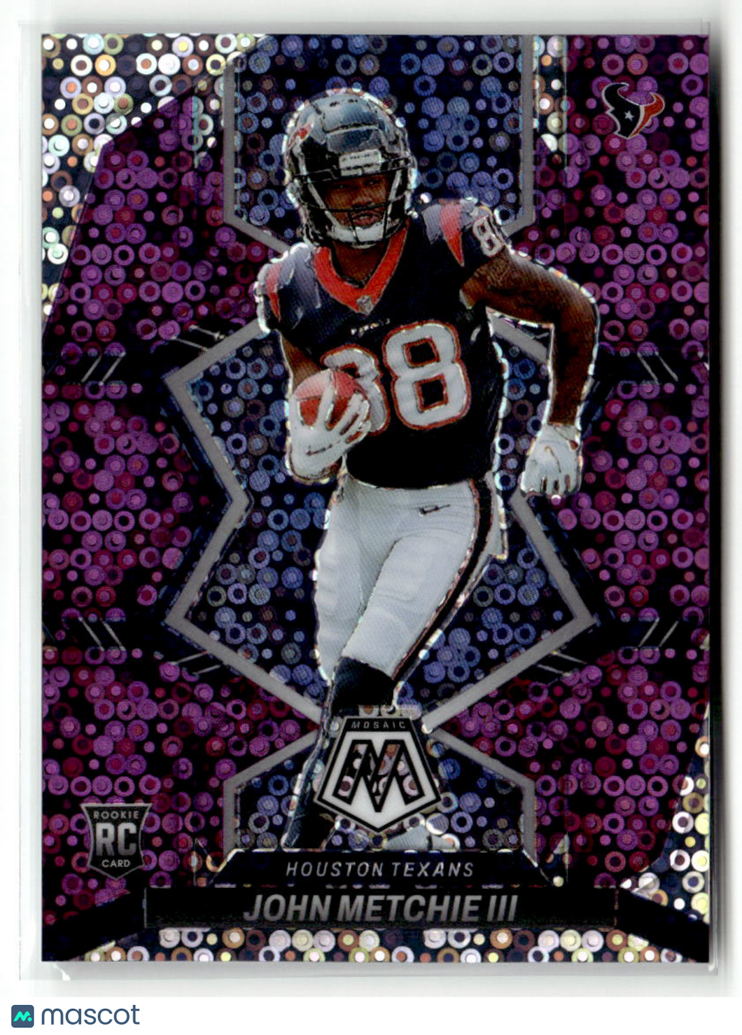 John Metchie III 2022 Panini Mosaic Football No Huddle Purple #317 /50