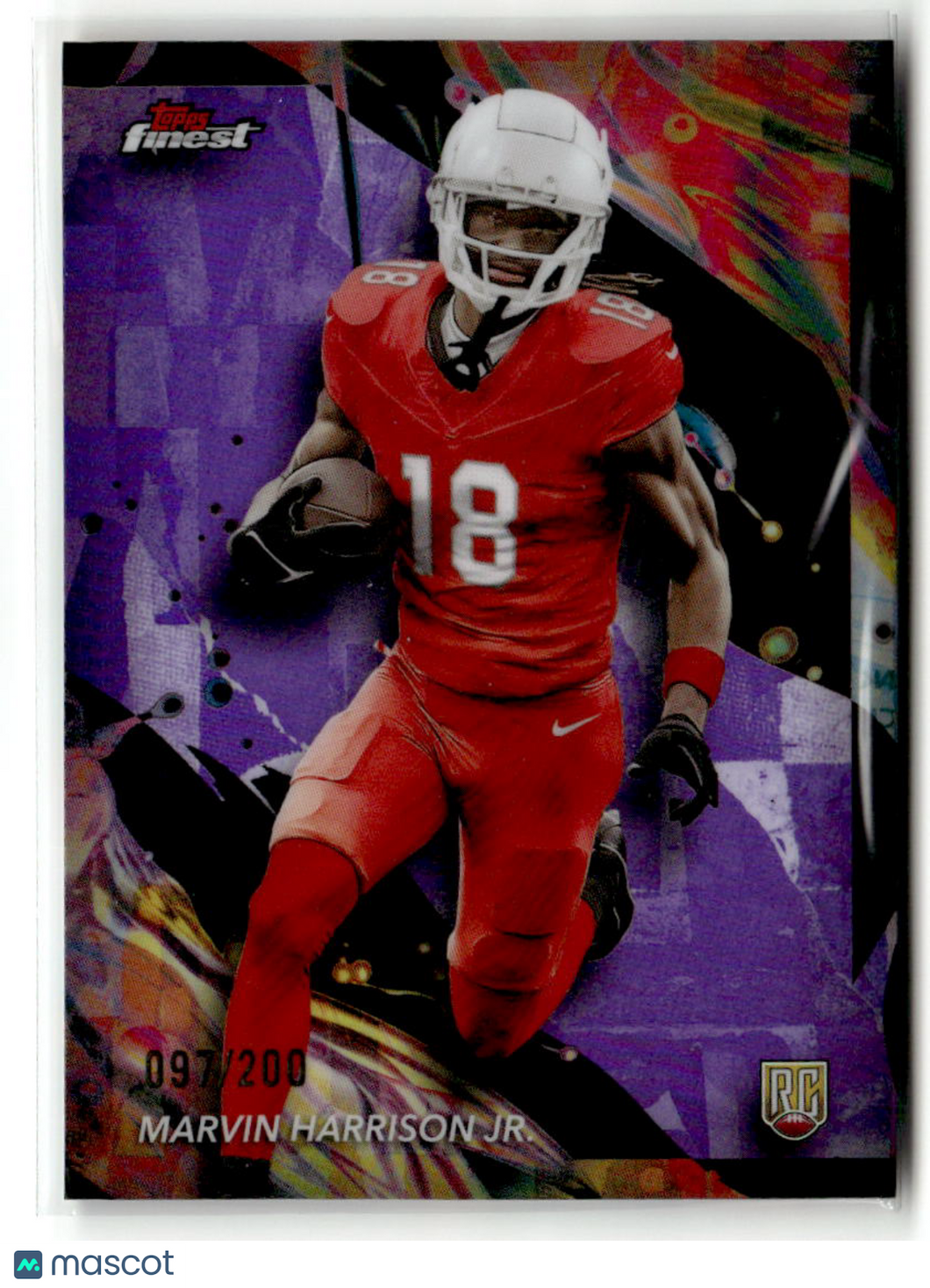 Marvin Harrison Jr. 2024 Topps Finest Purple Refractor #189 /200
