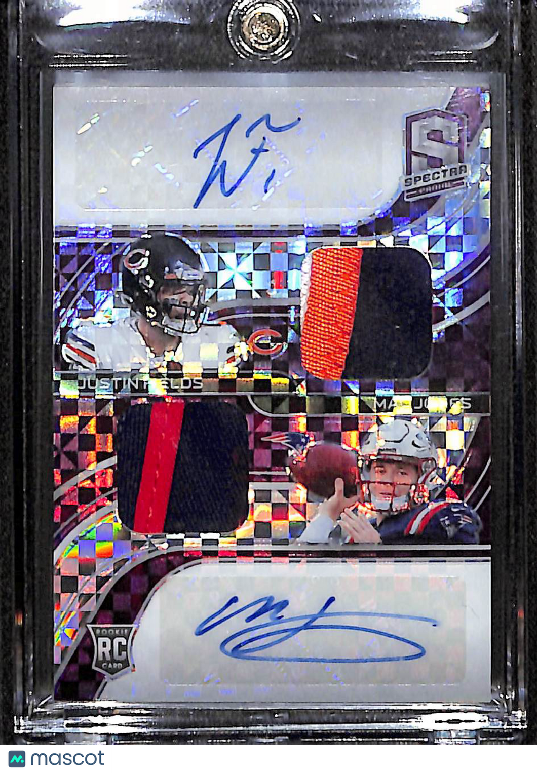 Fields/Jones 2021 Spectra Rookie Dual Patch Auto Purple Neon #RDA-FJ /25