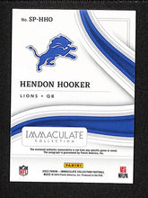 Load image into Gallery viewer, Hendon Hooker 2023 Immaculate Collection Signature Patches Rookie #SP-HHO /99
