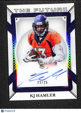 Load image into Gallery viewer, KJ Hamler 2021 Panini National Treasures The Future Signatures Blue #TF-KH /25
