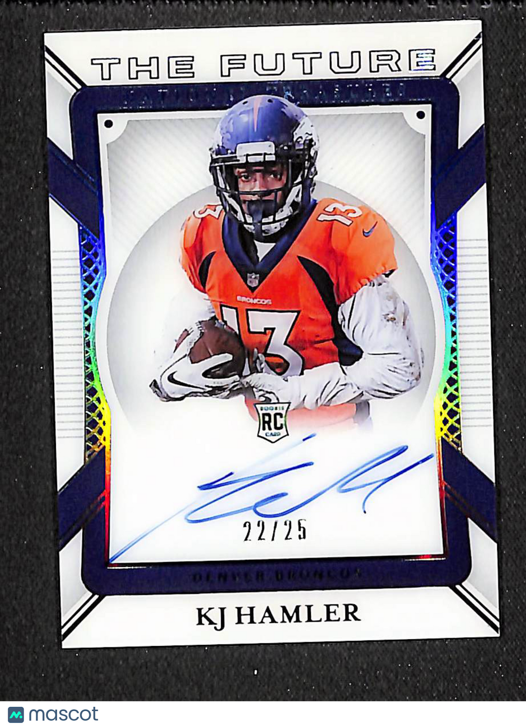 KJ Hamler 2021 Panini National Treasures The Future Signatures Blue #TF-KH /25