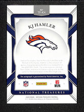 Load image into Gallery viewer, KJ Hamler 2021 Panini National Treasures The Future Signatures Blue #TF-KH /25
