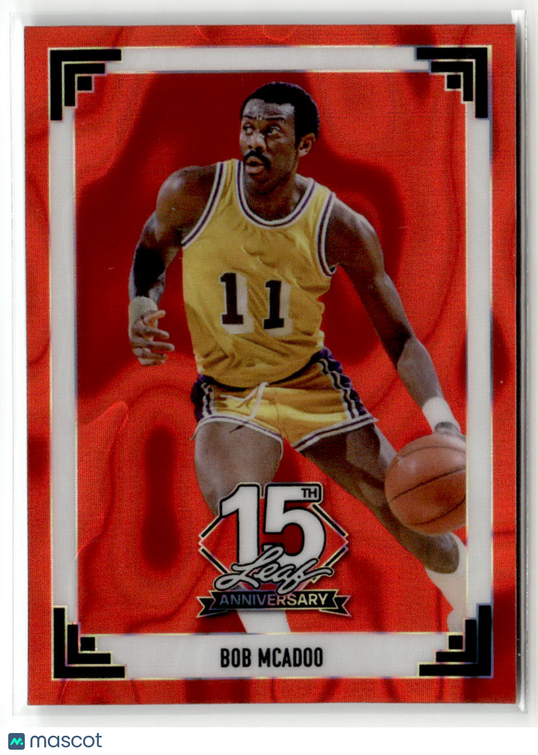 Bob McAdoo 2025 Leaf 15th Anniversary 1991 Base Lava Red #91B-14 /3