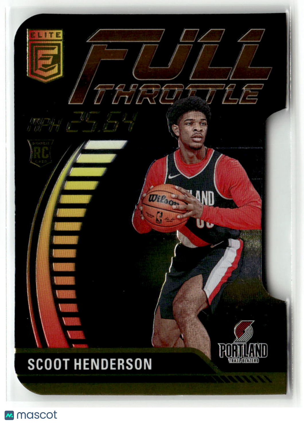 Scoot Henderson 2024 Panini Donruss Elite Full Throttle Orange Die-Cut #2