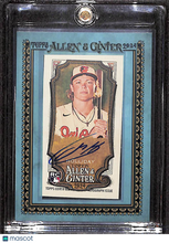 Load image into Gallery viewer, Jackson Holliday 2024 Topps Allen &amp; Ginter Framed Mini Autographs Blue MA-JH /50
