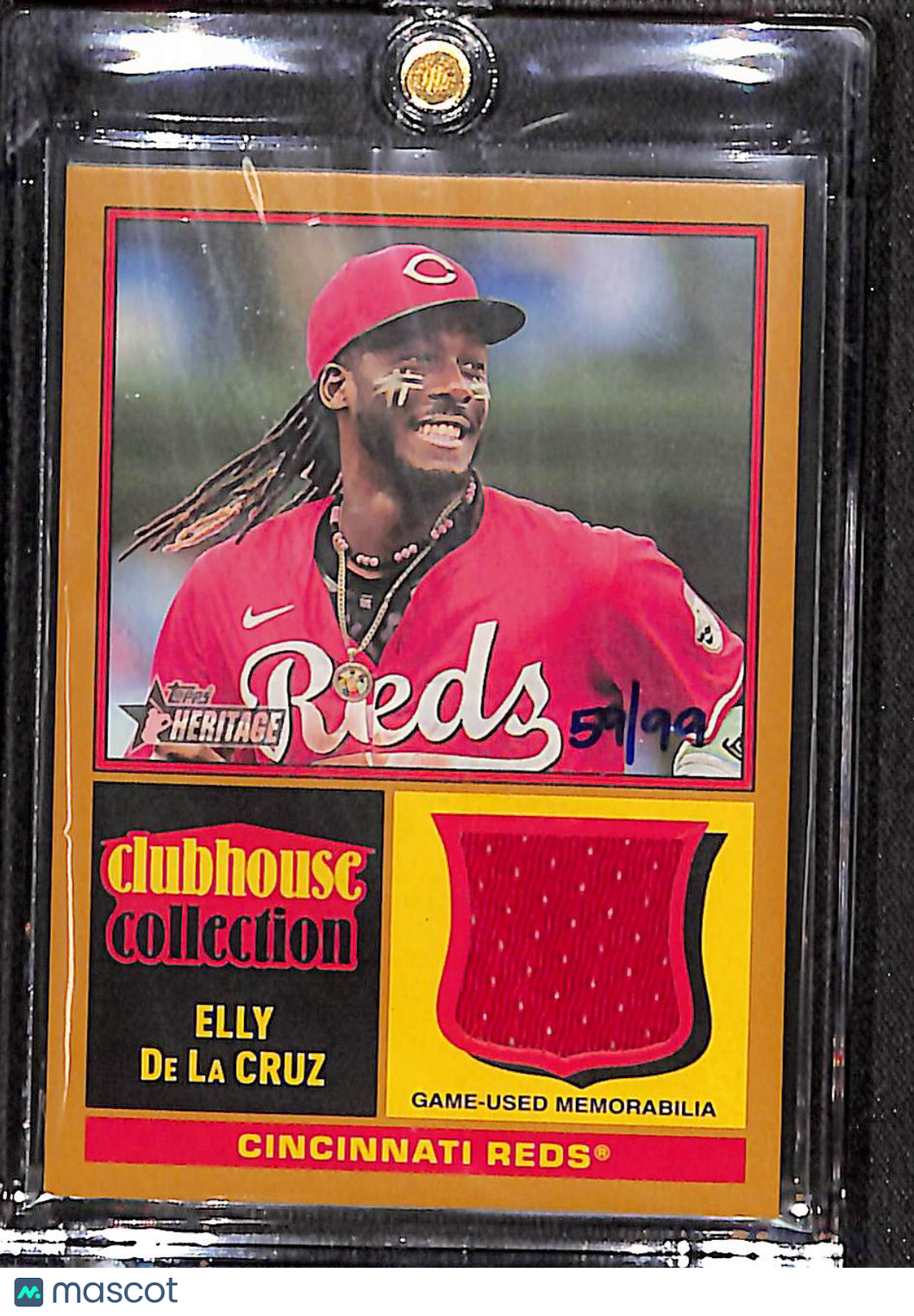 Elly De La Cruz 2025 Topps Heritage Clubhouse Collection Relics Gold CCR-EDC /99