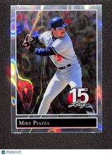 Load image into Gallery viewer, Mike Piazza 2025 Leaf 15th Anniversary 1992 Base Lava Silver #92B-116 /15
