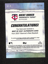 Load image into Gallery viewer, Brent Rooker 2021 Bowman&#39;s Best of 2021 Autographs Gold Refractor #B21-BR /50
