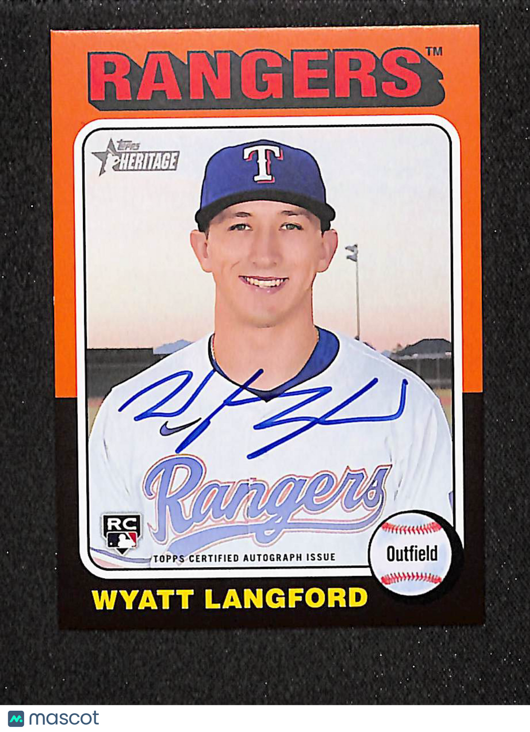 Wyatt Langford 2024 Topps Heritage Real One Autographs #ROA-WL