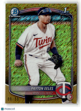 Load image into Gallery viewer, Payton Eeles 2025 Bowman Chrome Gold Shimmer Refractor #BCP-78 /50
