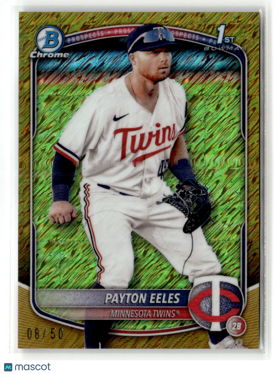 Payton Eeles 2025 Bowman Chrome Gold Shimmer Refractor #BCP-78 /50