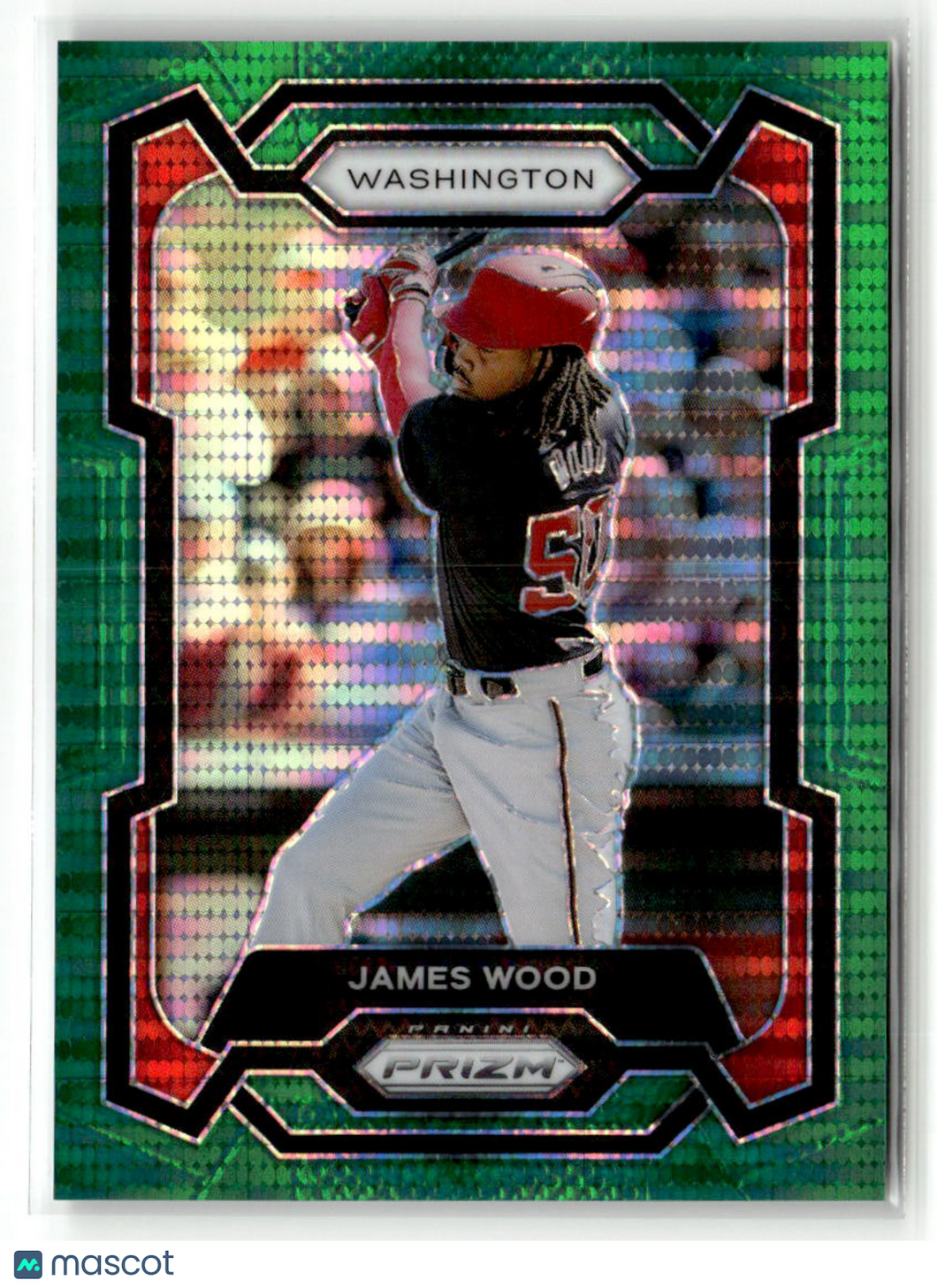 James Wood 2024 Panini Prizm Baseball Green Pulsar #129 /25