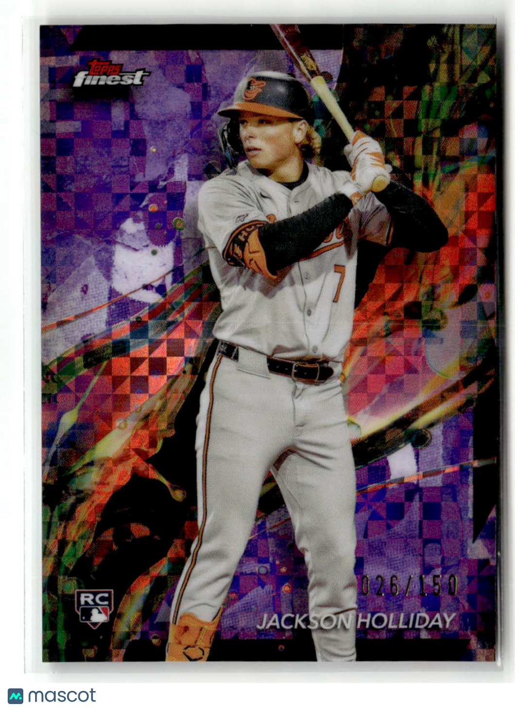 Jackson Holliday 2024 Topps Finest Purple Checkerboard Refractors #76 /150