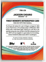 Load image into Gallery viewer, Jackson Chourio 2025 Topps Finest Moments Autographs Gold #FMA-JCH /50
