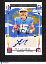 Load image into Gallery viewer, Ladd McConkey 2024 Panini Impeccable Football Rookie Autographs #RA-LMY /49
