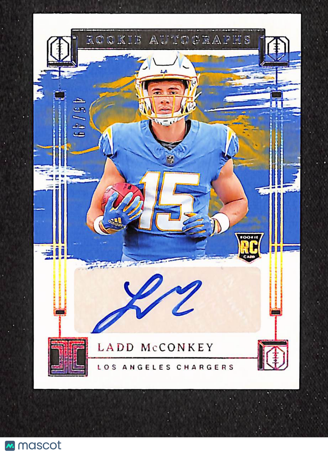 Ladd McConkey 2024 Panini Impeccable Football Rookie Autographs #RA-LMY /49