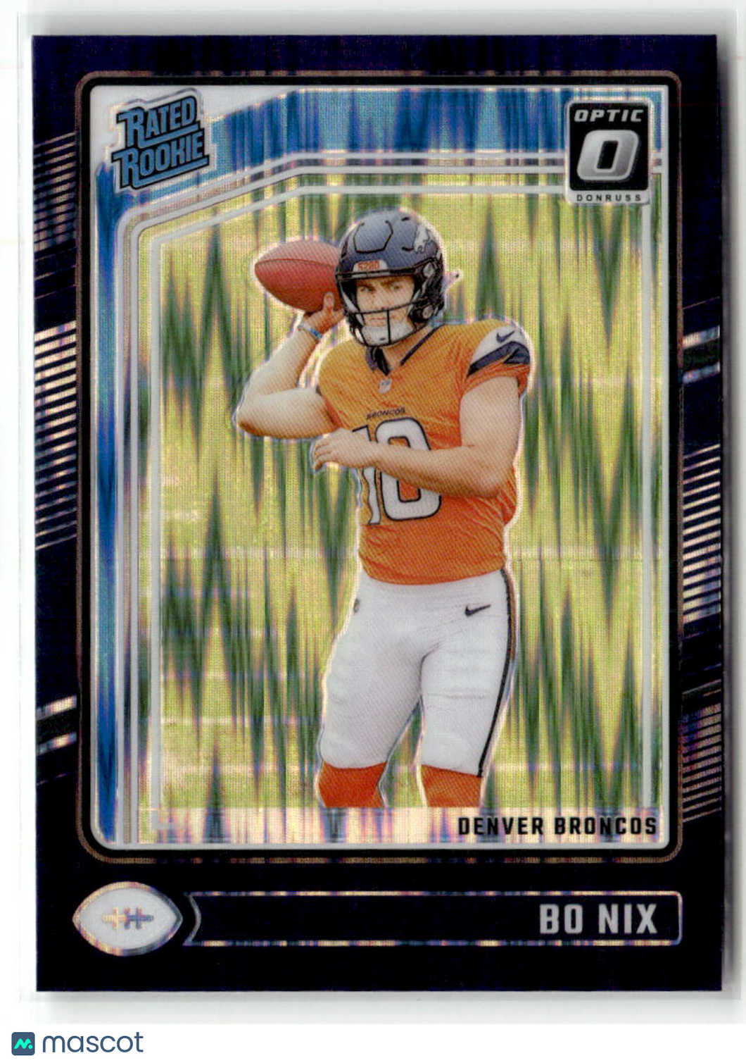 Bo Nix 2024 Panini Donruss Optic Purple Shock #209