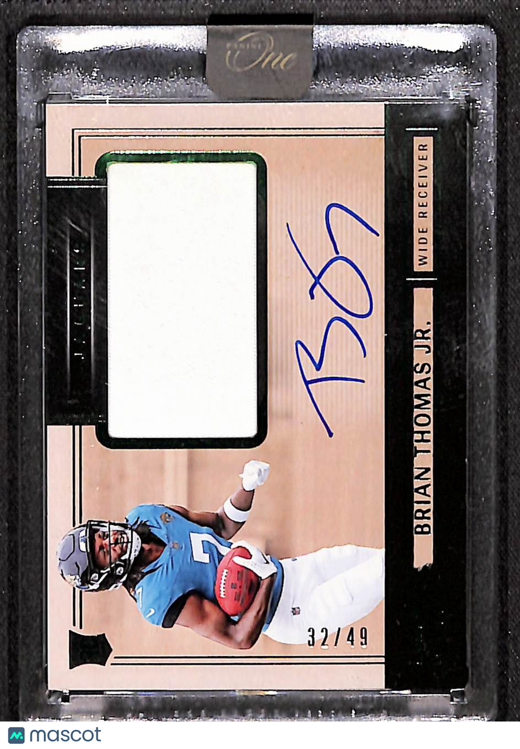 Brian Thomas Jr. 2025 Panini One #3 Autograph Patch 32/49