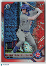 Load image into Gallery viewer, Pete Crow-Armstrong 2022 Bowman Chrome Prospects Orange Shimmer #BCP-102 /25

