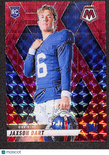 Load image into Gallery viewer, Jaxson Dart 2025 Panini Mosaic Football Mosaic Red #288 RC
