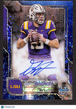 Load image into Gallery viewer, Garrett Nussmeier 2025 Bowman University Chrome Football Auto Blue #BCA-GN /150
