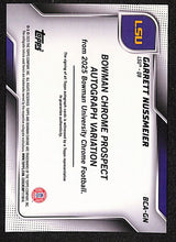 Load image into Gallery viewer, Garrett Nussmeier 2025 Bowman University Chrome Football Auto Blue #BCA-GN /150
