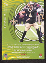 Load image into Gallery viewer, Derek Carr 2023 Panini Illusions Football Limelight Signatures Gold #LS-DC /50
