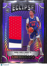 Load image into Gallery viewer, Ron Holland II 2025 Panini Obsidian Eclipse Purple Flood #EM-RON /75
