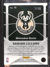 Load image into Gallery viewer, Damian Lillard 2024 Obsidian Atomic Initials Electric Etch Orange Flood #10 /99
