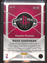 Load image into Gallery viewer, Reed Sheppard 2025 Panini Obsidian Basketball Atomic Initials Blue Flood #3 /30
