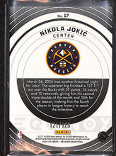 Load image into Gallery viewer, Nikola Jokic 2025 Panini Obsidian Equinox #17 /125
