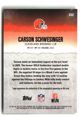 Carson Schwesinger 2025 Topps Signature Class Red Autographs #222 16/25