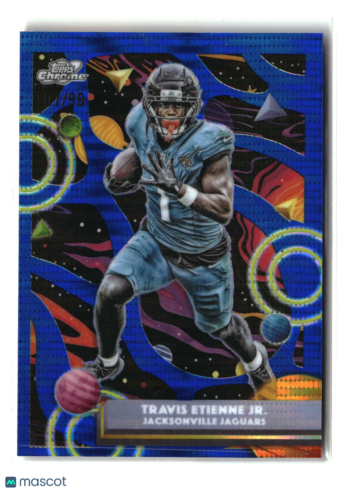 Travis Etienne Jr. 2025 Topps Chrome Cosmic Blue Moon Refractor #45 07/99