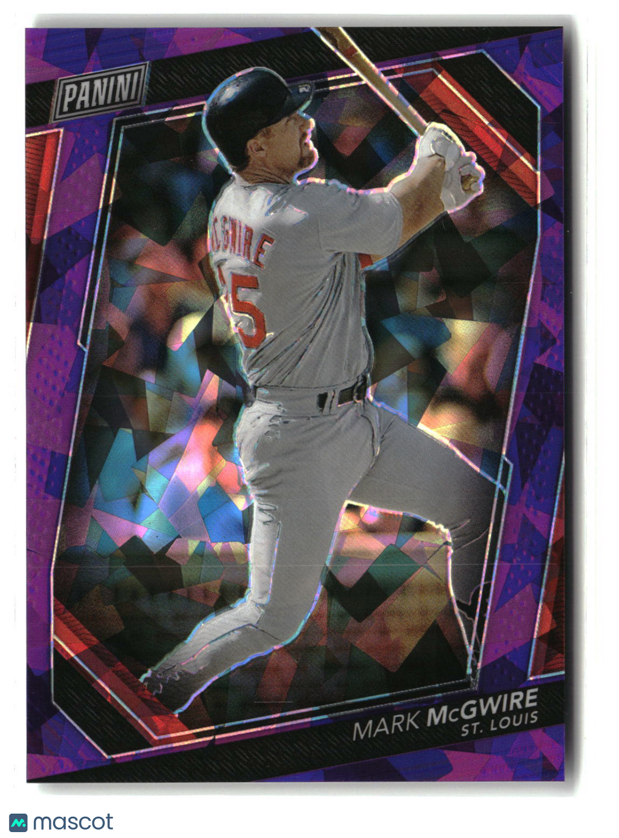 Mark McGwire 2023 Panini Prizm The National VIP Purple Mosaic #49 12/50