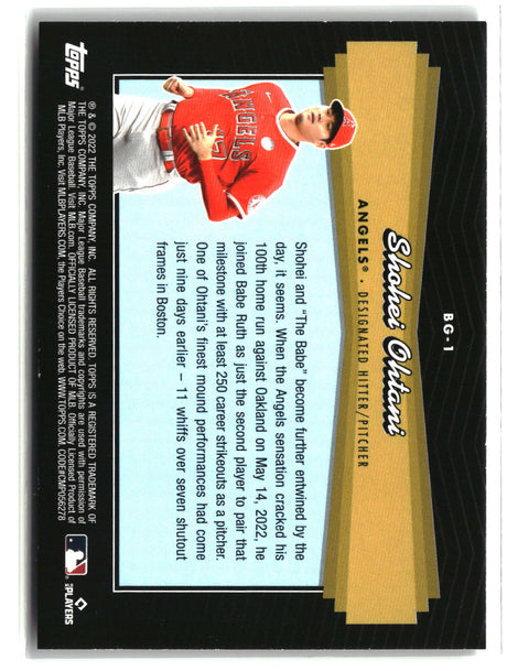 Shohei Ohtani 2022 Topps Black Gold #BG-1